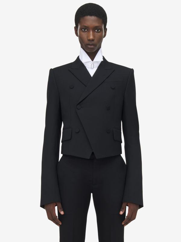 ALEXANDER MCQUEEN - Double-breasted Shrunken Blazer - Item 824365QUAAC1000